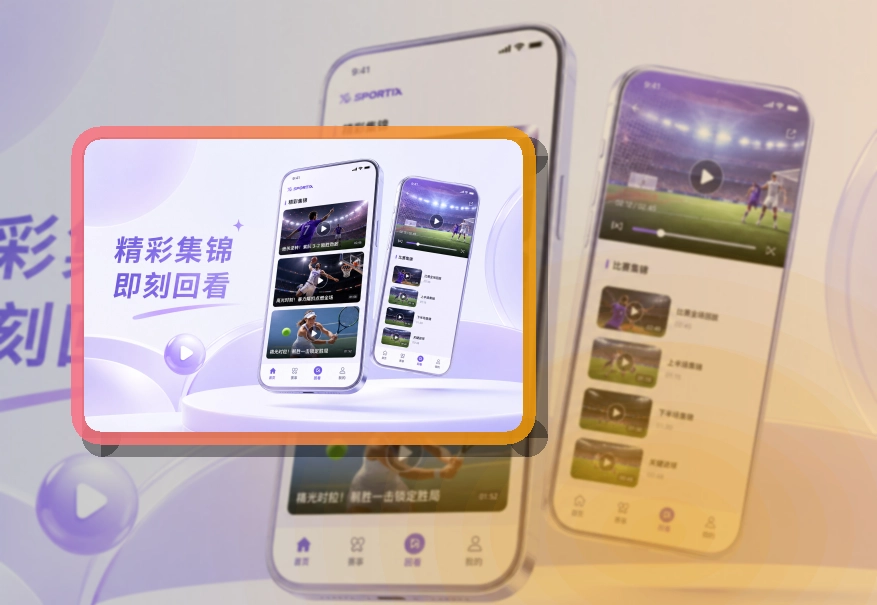 圆环亮点区 · 官方赛事App · 比分变化及时掌握界面展示